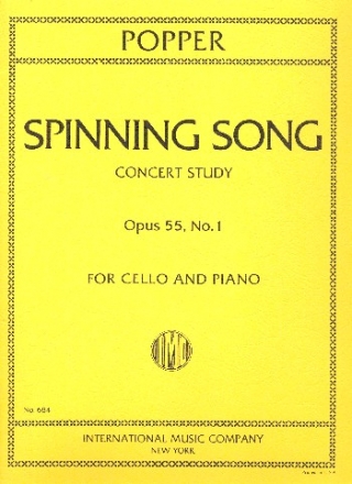 Spinning Song op.55,1 Concert study for cello and piano