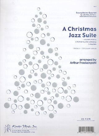 A Christmas Jazz Suite for 4 saxophones (AATB) score and parts