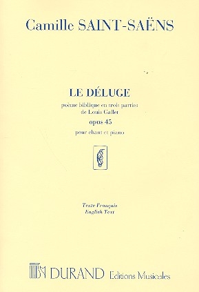 Le deluge op.45 partition chant et piano  (en/fr)