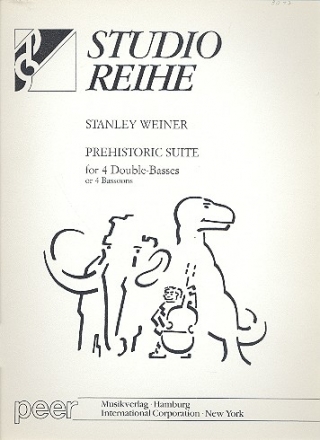 Prehistoric Suite op.163 for 4 double basses (or 4 bassoons) score and parts