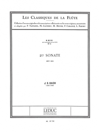 SONATE MI b MAJEUR NO.2 BWV1031 POUR FLUTE ET PIANO              AK MOYSE, M., ARR.