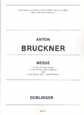 Messe fr den Grndonnerstag fr gem Chor a cappella (1844) Partitur (la)