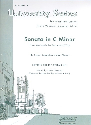 Sonata c minor from Methodische Sonaten for tenor saxophone and piano