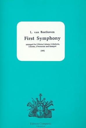 Symphony no.1 for 2 flutes, 2 oboes, 2 clarinets, 2 horns, 2 bassoons and trumpet score and parts