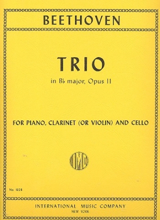 Trio B flat major op.11 for piano, clarinet (violin) and cello parts