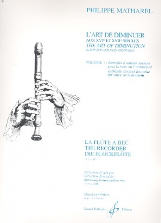 L'art de diminuer aux 16e et 17e sicles vol.1 formules d'auteurs anciens pour la voix (l'instrument)