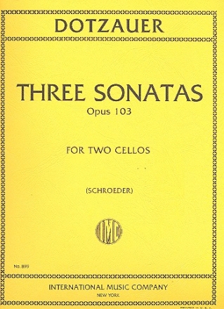 3 Sonatas op.103 for 2 cellos