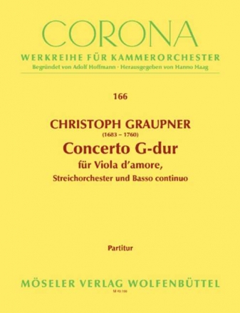 Concerto G-Dur fr Viola d'amore, Streicher und Bc Partitur