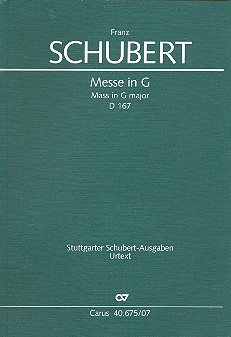 Missa G-Dur D167 fr Soli (STB), Chor und Orchester Studienpartitur