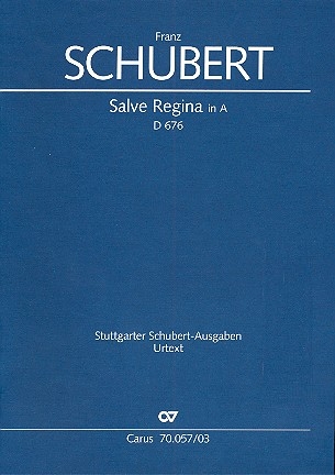 Salve Regina A-Dur D676  fr Sopran und Streichquartett  fr Sopran und Klavier