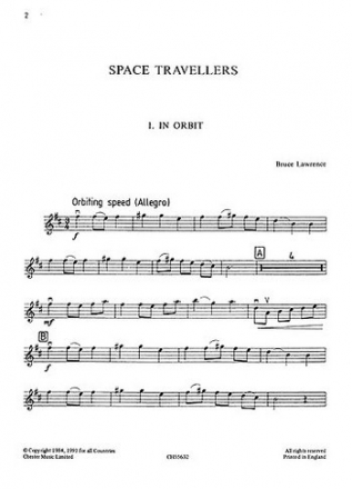 SPACE TRAVELLERS SUITE FOR STRING ORCHESTRA,  PARTS EASY PLAYSTRINGS NO.7