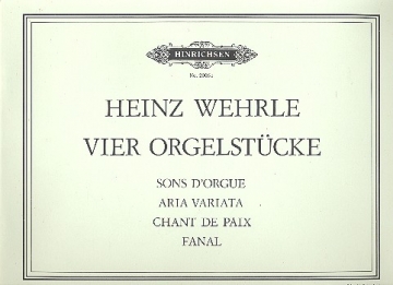 4 Orgelstcke (sons d'orgue, aria variata, chant de paix, fanal)