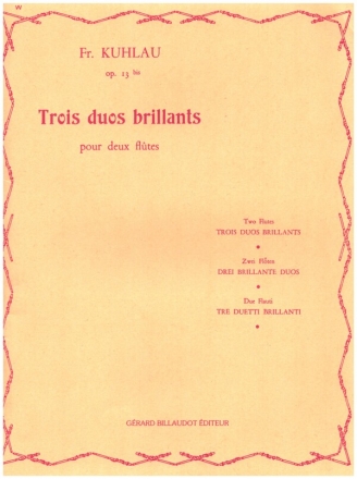 3 duos brillantes op.13 pour 2 flutes parties