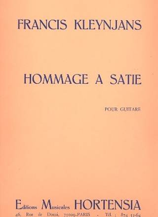 Hommage  Satie pour guitare