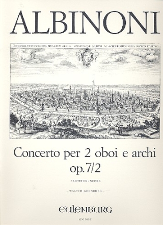 Konzert C-Dur op.7,2 fr 2 Oboen und Streichorchester Partitur