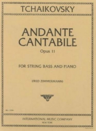 Andante cantabile op.11 for string bass and piano ZIMMERMANN, FRED, ED.