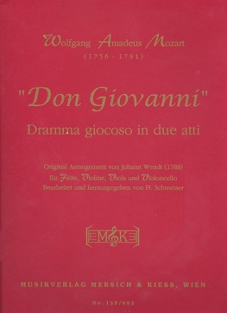 Don Giovanni fr Flte und Streichtrio Studienpartitur