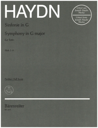 Sinfonie G-Dur Hob.I,8 fr Orchester Partitur