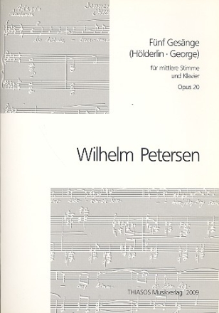 5 Gesnge op. 20 fr Gesang (mittel) und Klavier