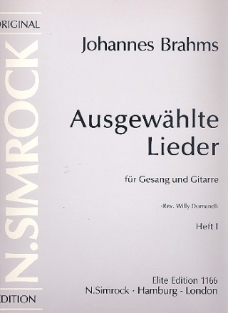 Ausgewhlte Lieder Band 1 fr Gesang und Gitarre