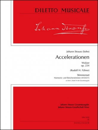 Accelerationen op.234 Walzer fr groes Orchester Stimmenset