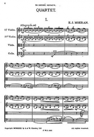 STRING QUARTET STUDY SCORE