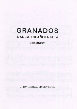 Danza espagnola no.4 (Villanesca) para piano