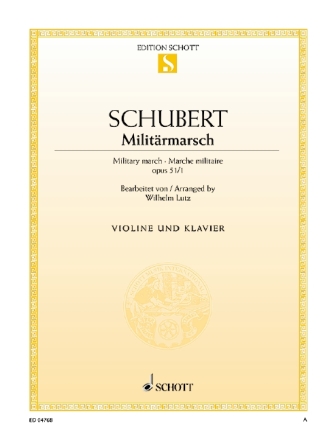 Militrmarsch op. 51,1 fr Violine und Klavier