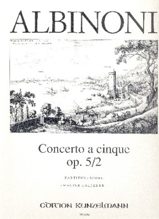 Concerto a cinque F-Dur op.5,2 fr Violine und Streichorchester Partitur