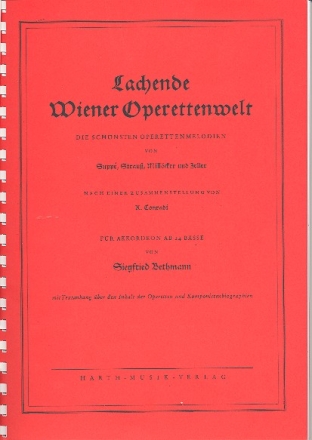 Lachende Wiener Operettenwelt Die schnsten Melodien fr Akkordeon