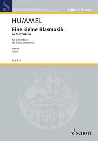 Eine kleine Blasmusik fr 6 Blechblasinstrumente Partitur - in C