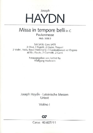 Missa in tempore belli C-Dur Hob.XXII:9 fr Soli, Chor und Orchester Violine 1