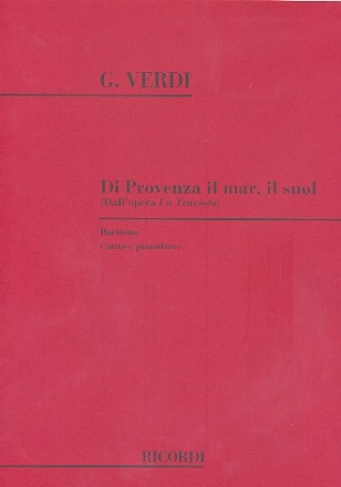 Di provenza il mar il suol Arie fr Bariton und Klavier