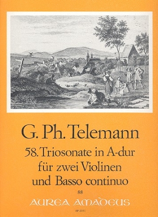 Triosonate A-Dur Nr.58 fr 2 Violinen und Bc Stimmen