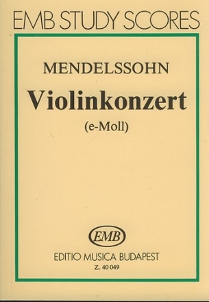 KONZERT E-MOLL OP.64 FUER VIOLINE UND ORCHESTER,  Studienpartitur GABOR, DAVAS, ED