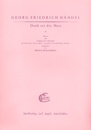 Dank sei dir Herr fr Gesang, Violine, gem Chor und Orgel (Klavier) Partitur