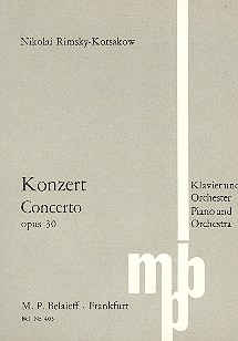 Konzert op.30 fr Klavier und Orchester Studienpartitur