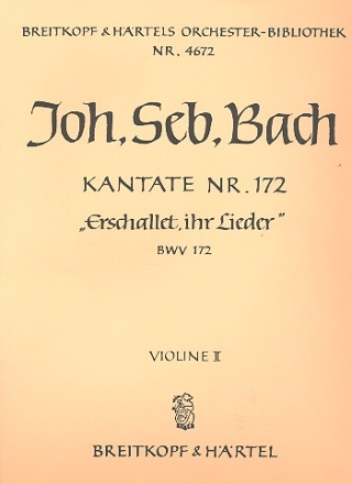 Erschallet ihr Lieder Kantate Nr.172 BWV172 Violine 2