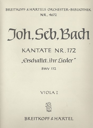 Erschallet ihr Lieder Kantate Nr.172 BWV172 Viola 1