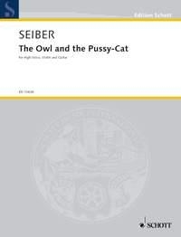 The Owl and the Pussy-Cat for high voice, violin and guitar score and 2 parts (en)