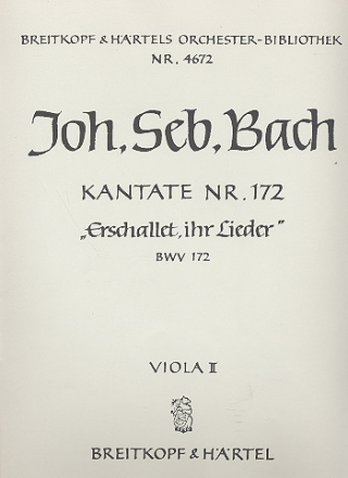 Erschallet ihr Lieder Kantate Nr.172 BWV172 Viola 2