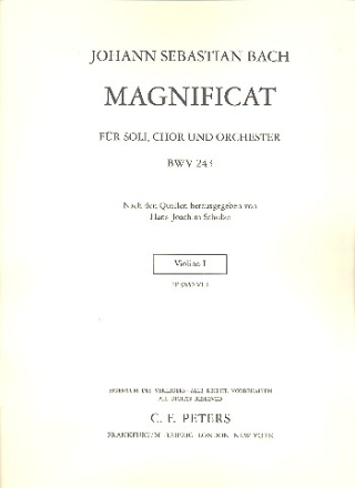 Magnificat D-Dur BWV243 fr Soli, Chor und Orchester Violine 1