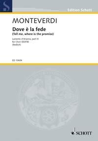 Dove de la fete from 'Lamento d'Arianna' for SATB choir score (it)