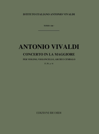 Concerto in la maggiore F.VI:6 fr Violine, Violoncello, Streicher und Cembalo,   Streicher