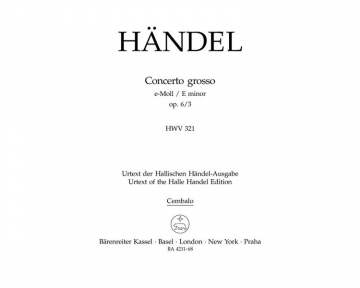 Concerto grosso e-Moll op.6,3 HWV321 fr Orchester Cembalo
