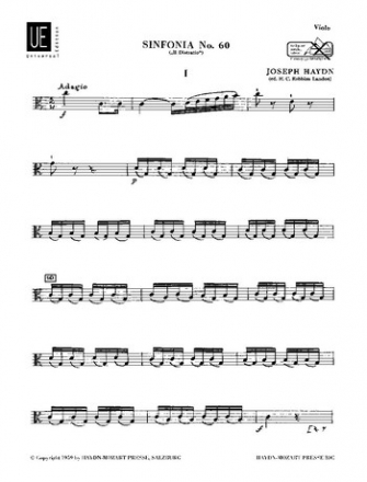 SINFONIE C-DUR NR.60 HOB.I:60 FUER ORCHESTER,  VIOLA IL DISTRATTO