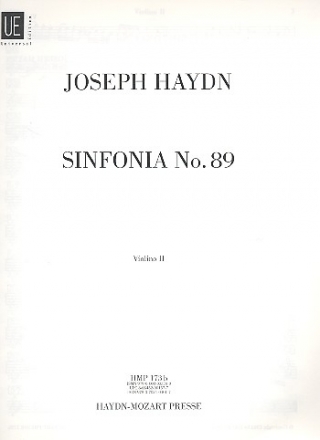 Sinfonie F-Dur Nr.89 Hob.I:89 fr Orchester Violine 2