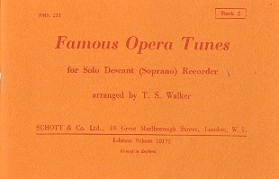 Famous Opera Tunes vol.2 for soprano recorder