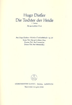 Die Tochter der Heide fr gem Chor (5-6stimmig) Partitur (dt)