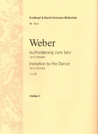 Aufforderung zum Tanz op.65 fr Orchester Violine 2